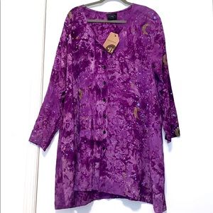 NWT Rising Tide purple, blue with gold 🌙 tunic